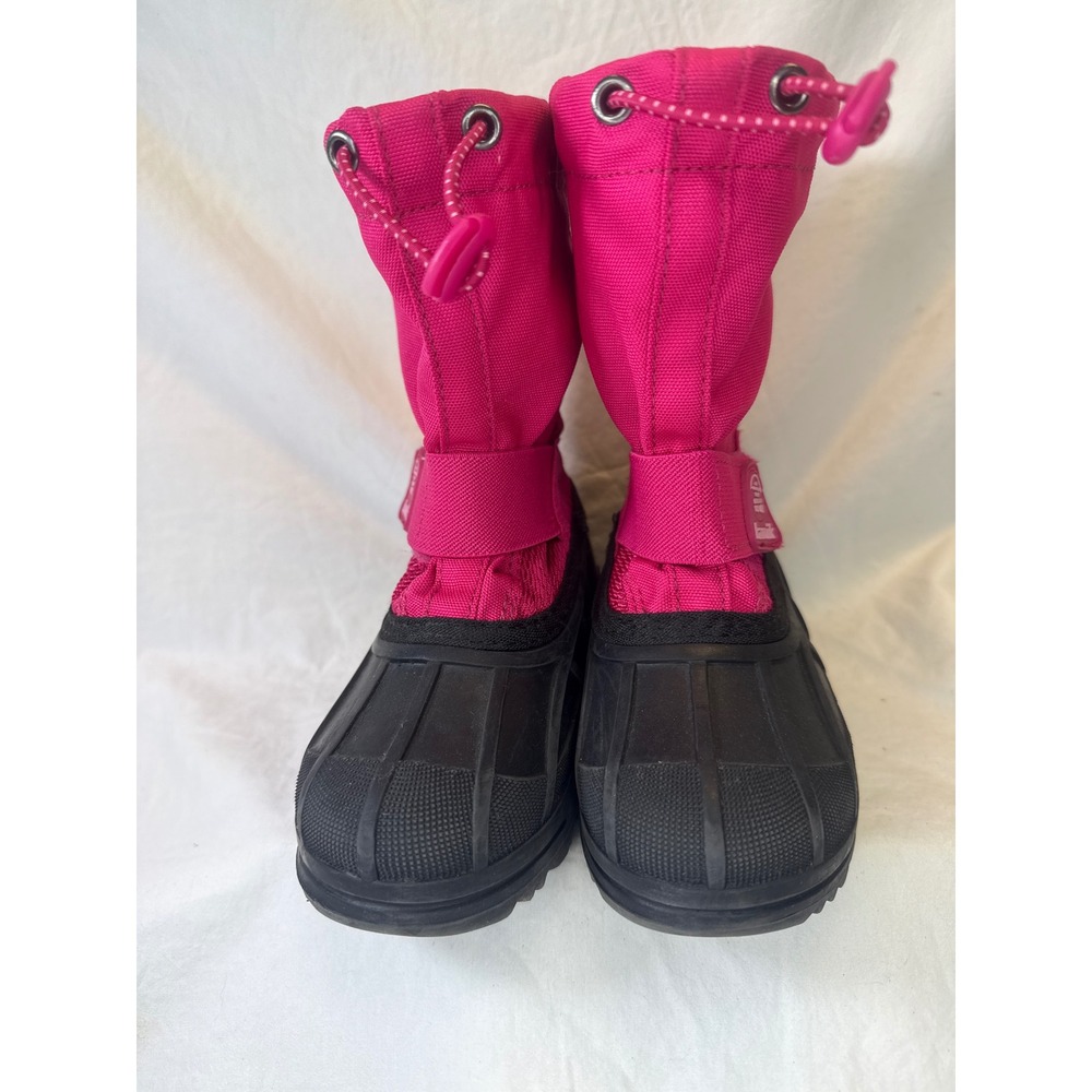 Kamik Icemelt Kids Pink Black Waterproof Winter Snow Boots Size 10 NK8778